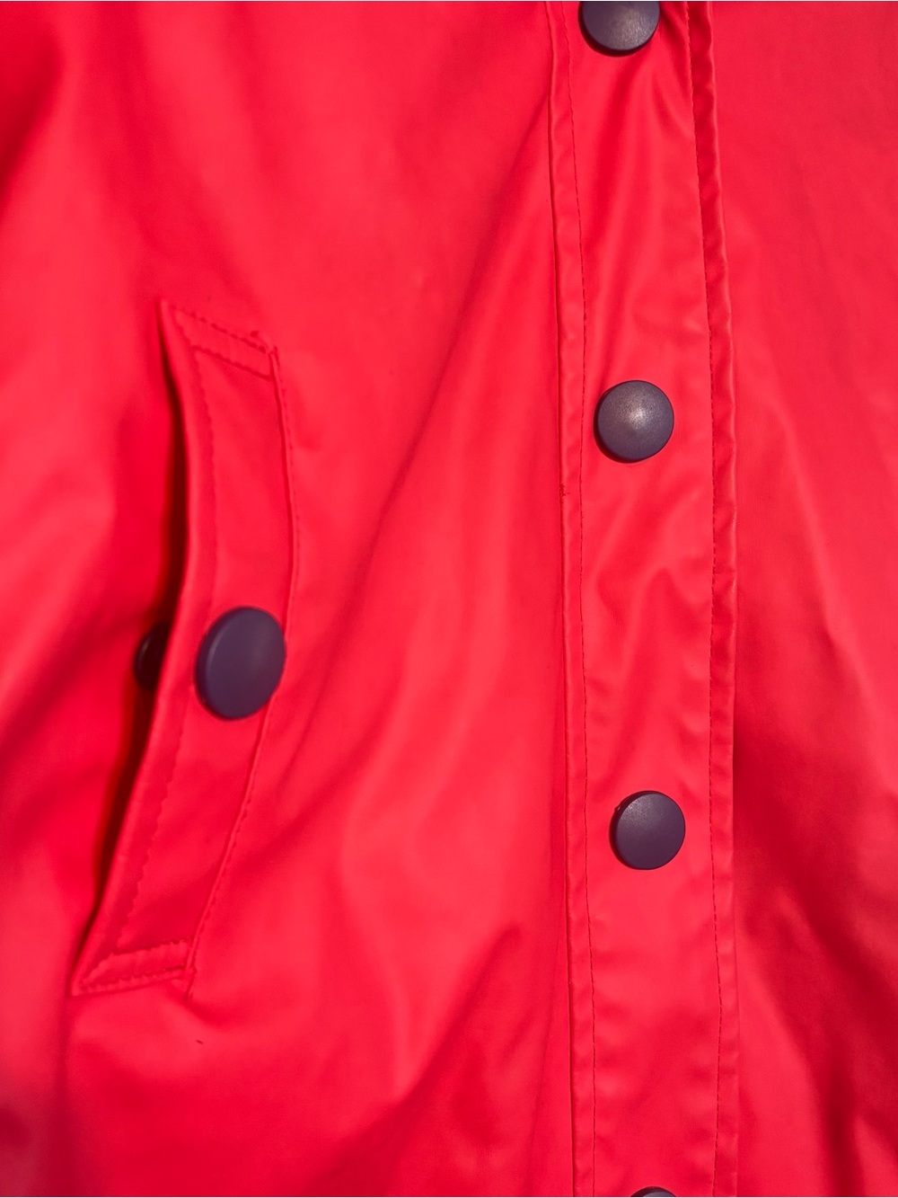 Kids Red Hooded Raincoat Jacket Hatley size 7 - Picture 2 of 8